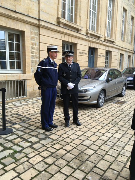#Charleville-Mézières Le patron des gendarmes et de la police 08 à l'accueil de Sebastien Lecornu sec d'état