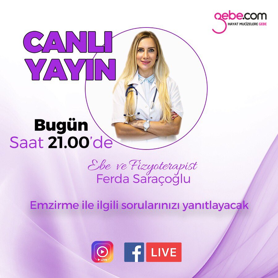 Ebe Ferda Saraçoğlu; emme, emzirme problemleri ve süt arttırma yöntemleri hakkında bilgiler verip merak ettiğiniz soruları yanıtlayacak.