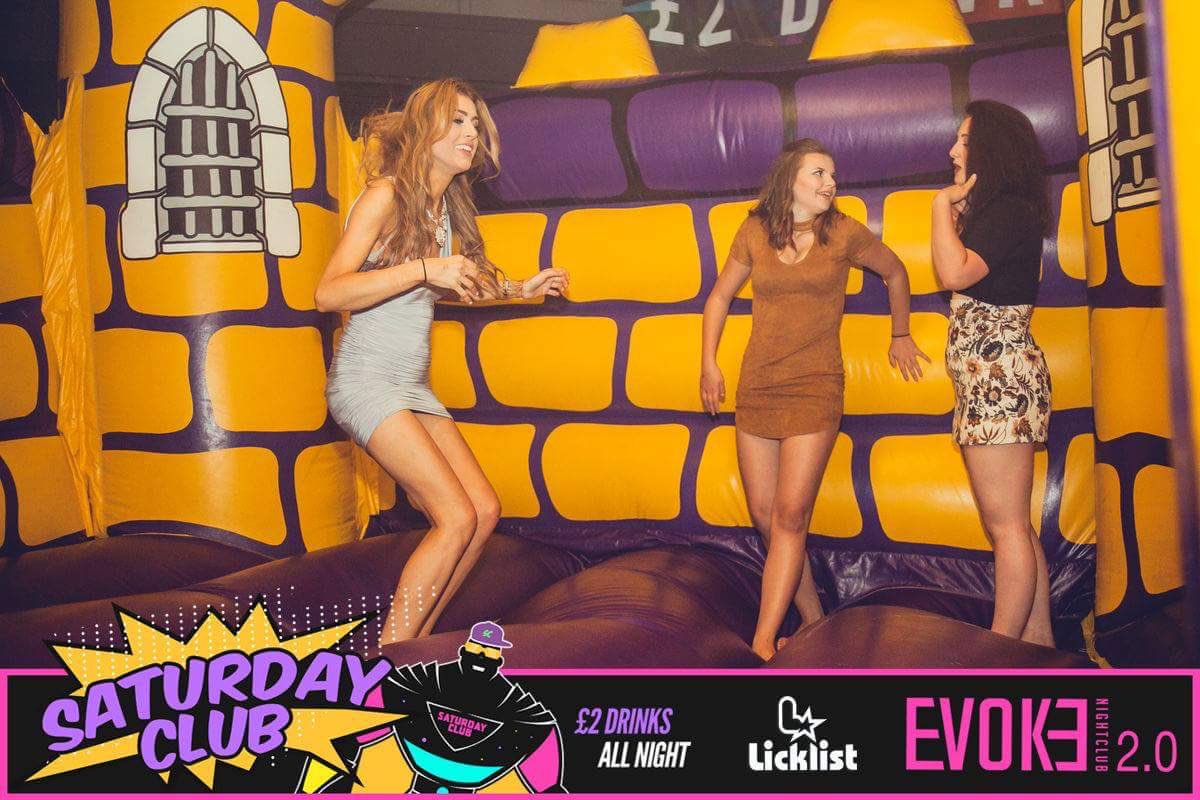 SaturdayEssex's tweet photo. It is all about our bouncy castle party @evokenightclub this Saturday! 🎉🎉🎉🎉 https://t.co/ctqciTVv4f