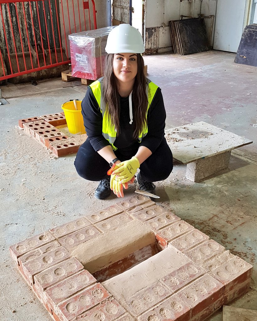 Nigelduncan100's tweet photo. Annalise and Josh, civil engineering apprentices at CETC   showoff their drain construction skills. https://t.co/4SqLfkXUnG