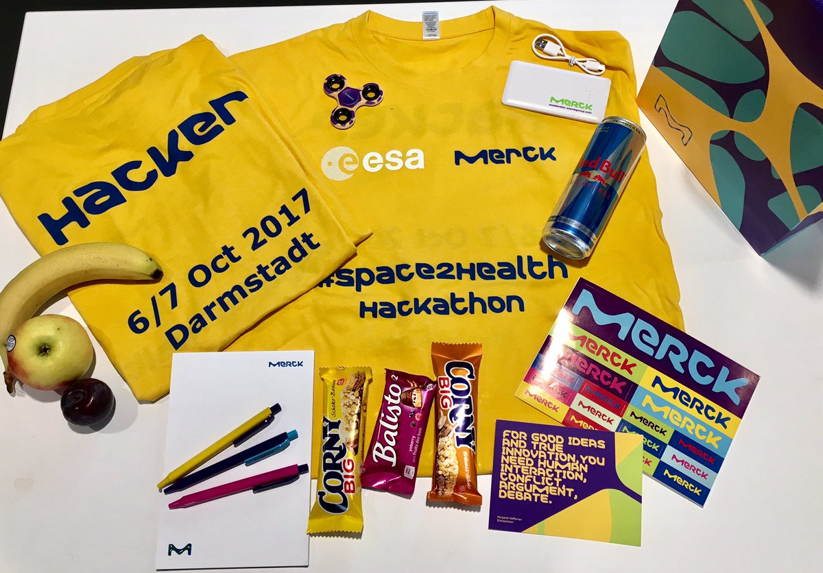 PoonHongWa's tweet photo. We are ready for the #space2health hackathon today! @merckgroup @ESA_de @munyachivs @Michael_Gamber @FabSpaceWorld https://t.co/rcGD8DEevL