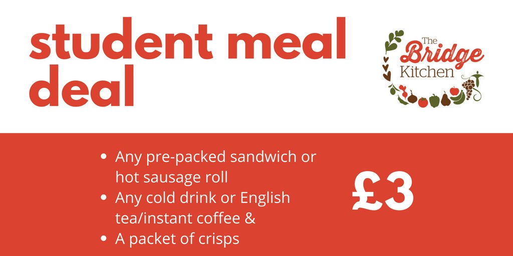 bridgekitchen's tweet photo. Don't forget our #student meal deal! #Brighton #Cafe #BridgeKitchen #FreeParking https://t.co/2LPdMVC0a3