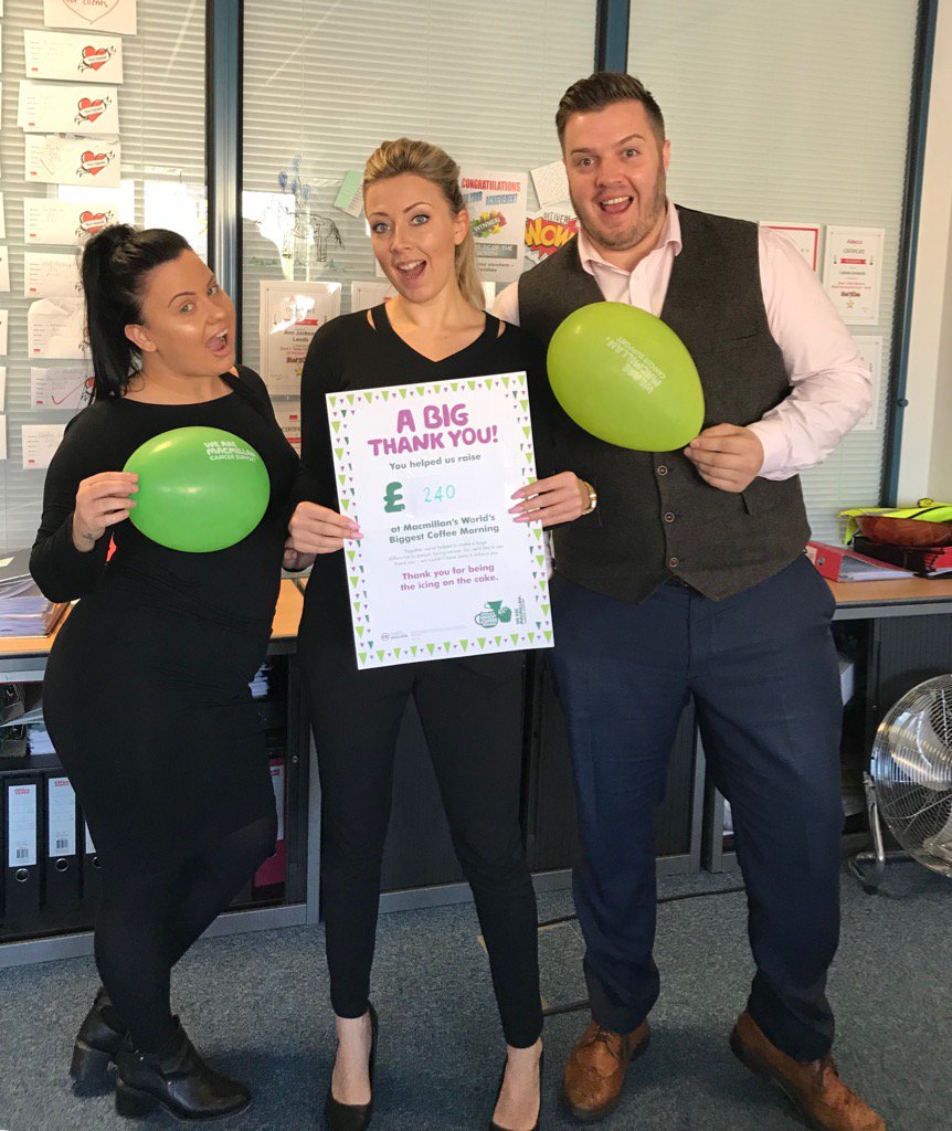 Thank you so much to those who contributed #teamleeds raised £240 for MacMillan! #CoffeeMorning #adecco #support