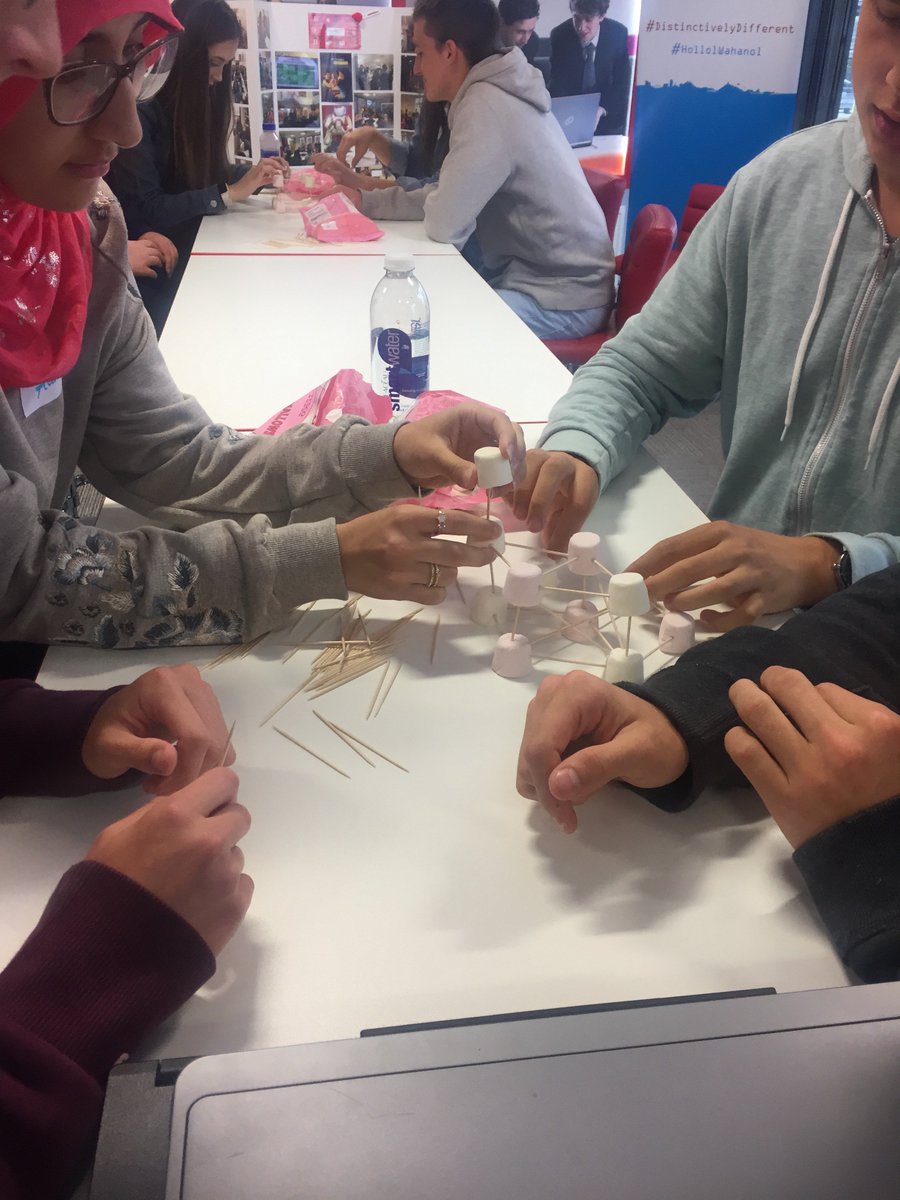 Talent_Bank_'s tweet photo. Talent Bank 17/18 students building the 'highest' structure out of marshmallows - a fun &amp; interactive icebreaker! https://t.co/OFXzuxXU2h