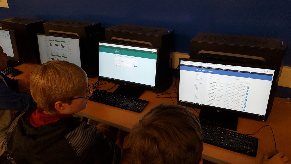 BHSCodingClub's tweet image. Tech Club did some "shopping" today for a custom gaming PC! Winners TBD of who built the best for cheapest. Check Classroom to post ideas!