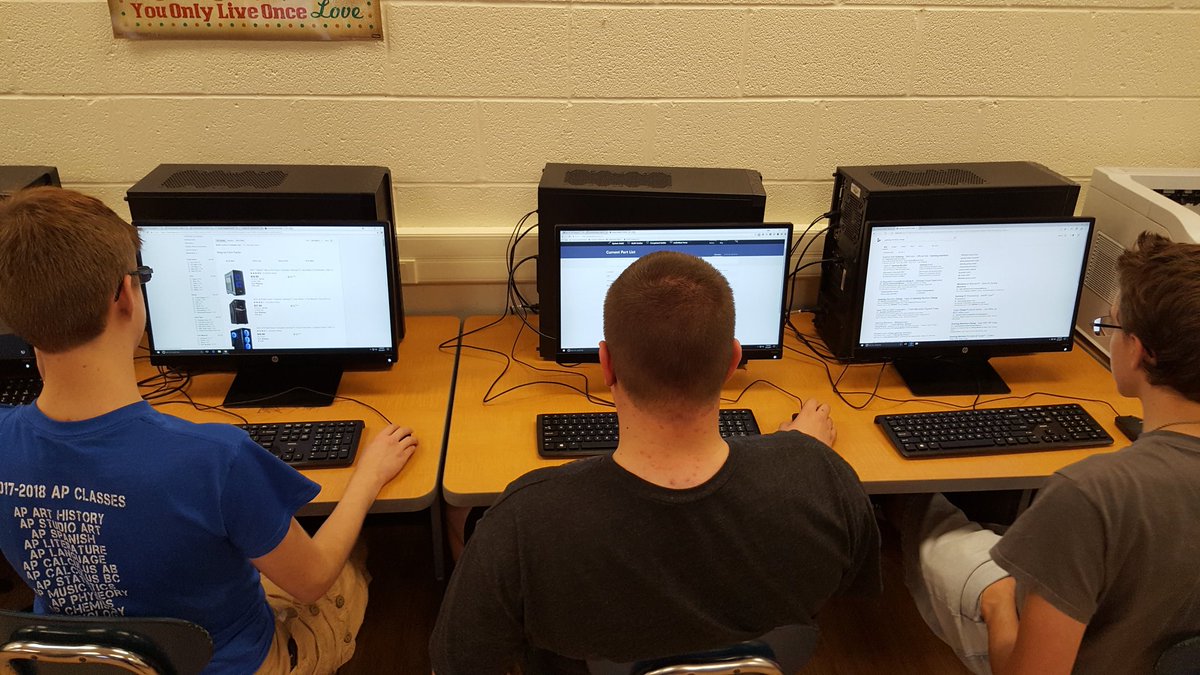 BHSCodingClub's tweet image. Tech Club did some "shopping" today for a custom gaming PC! Winners TBD of who built the best for cheapest. Check Classroom to post ideas!