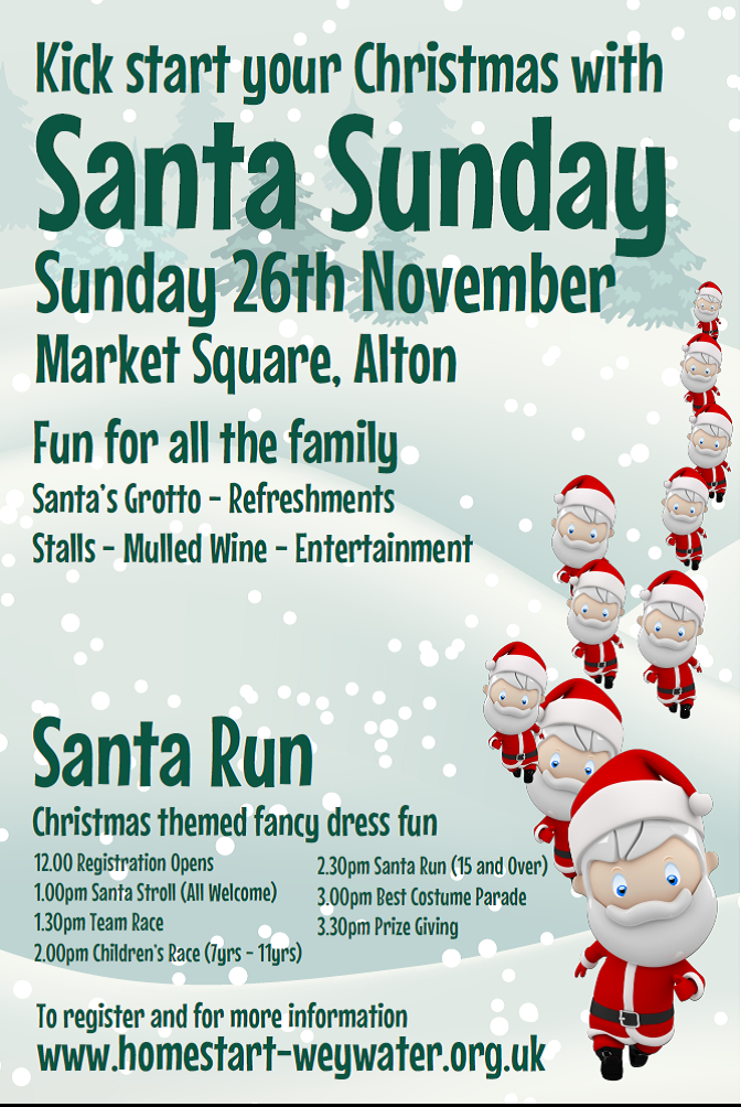 HSWeyWater's tweet photo. Book a stall at our Santa Sunday for only £10!   All monies collected will fund volunteer training and support families in our community. https://t.co/Dxp309mWo4