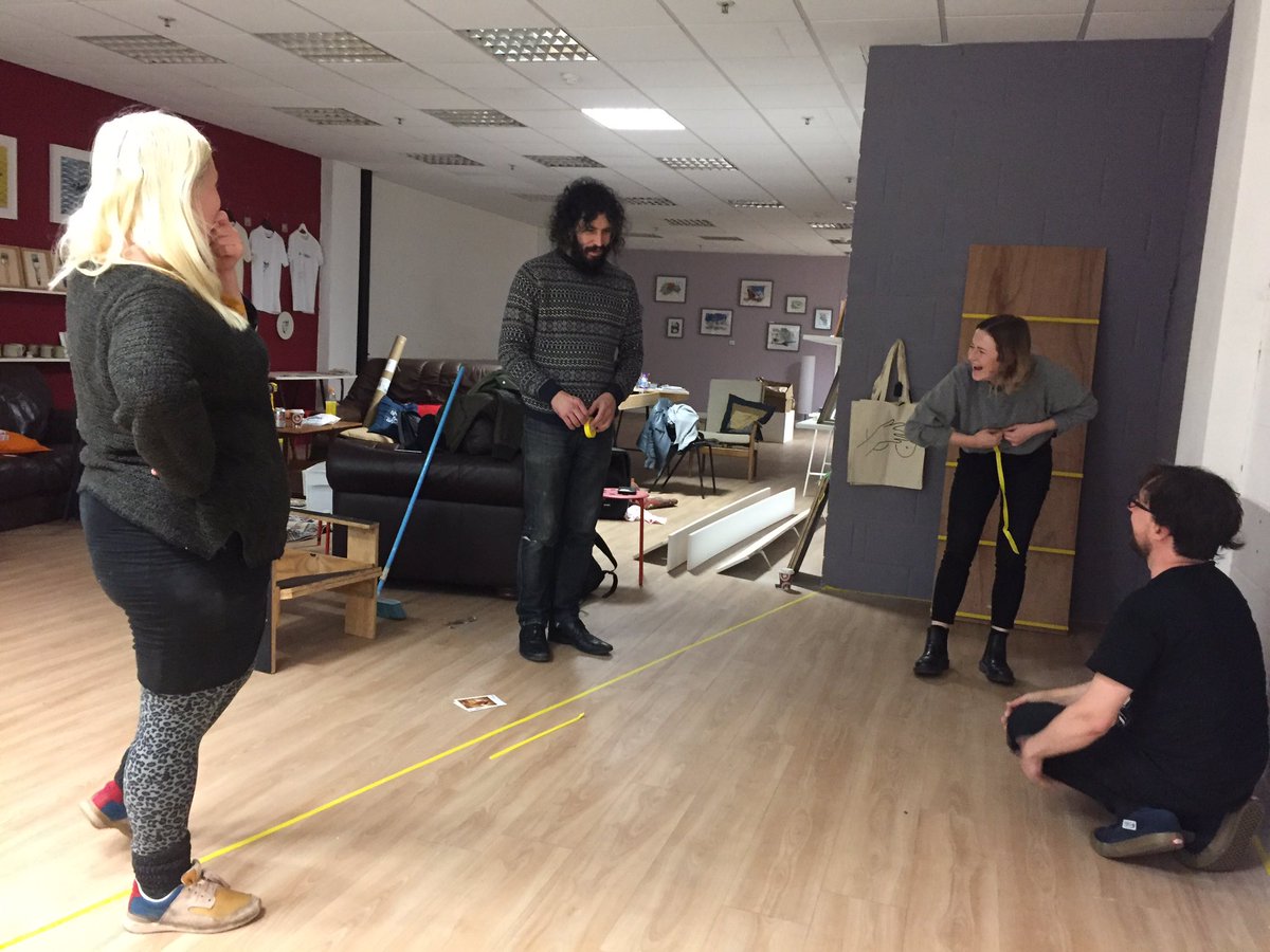CultColonyLive's tweet photo. At #threedoorsup just along from @Arcadecardiff while @yellowbackbooks get the tape out. Open this eve 6-8, and all weekend. https://t.co/ylrGuyuBSM