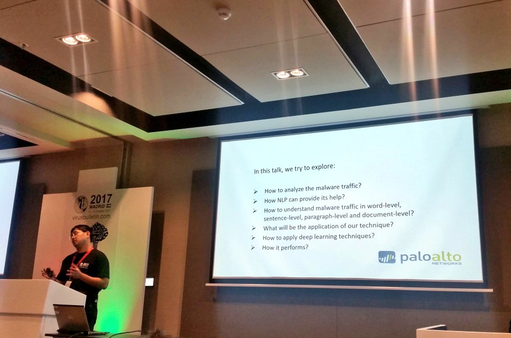 _j3lena_'s tweet image. Important talk explaining the malicious trafic
#VB2017 #malware #NLP