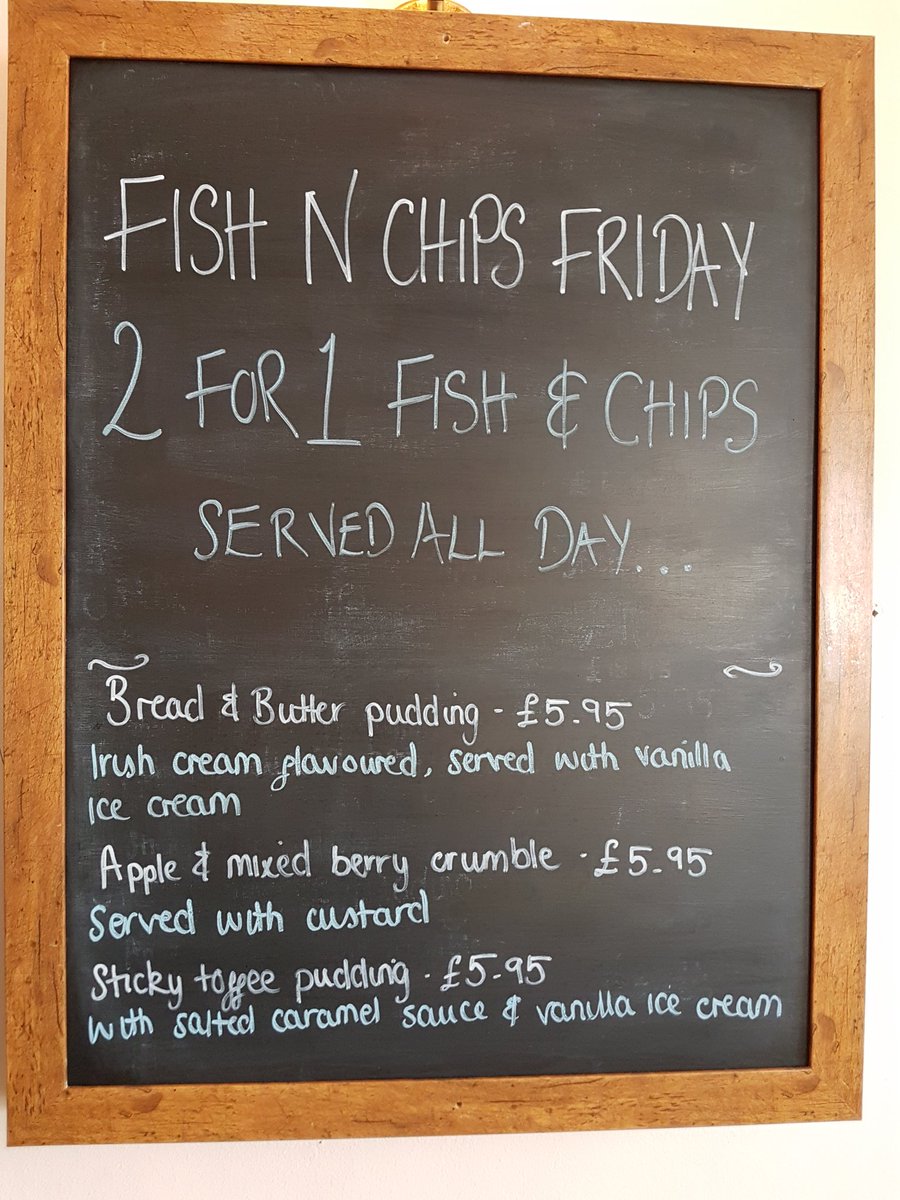 2 for 1 fish and chips today, served 12-3 and 6-9, booking recommended #realale #Devon #Exeter #Dartmoor #Food