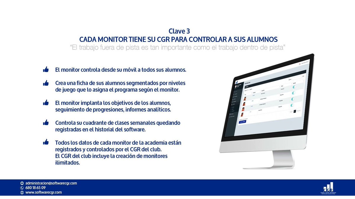 CGR_Software's tweet image. Cada Monitor tiene su#CGR para controlar a sus alumnos #Clave2