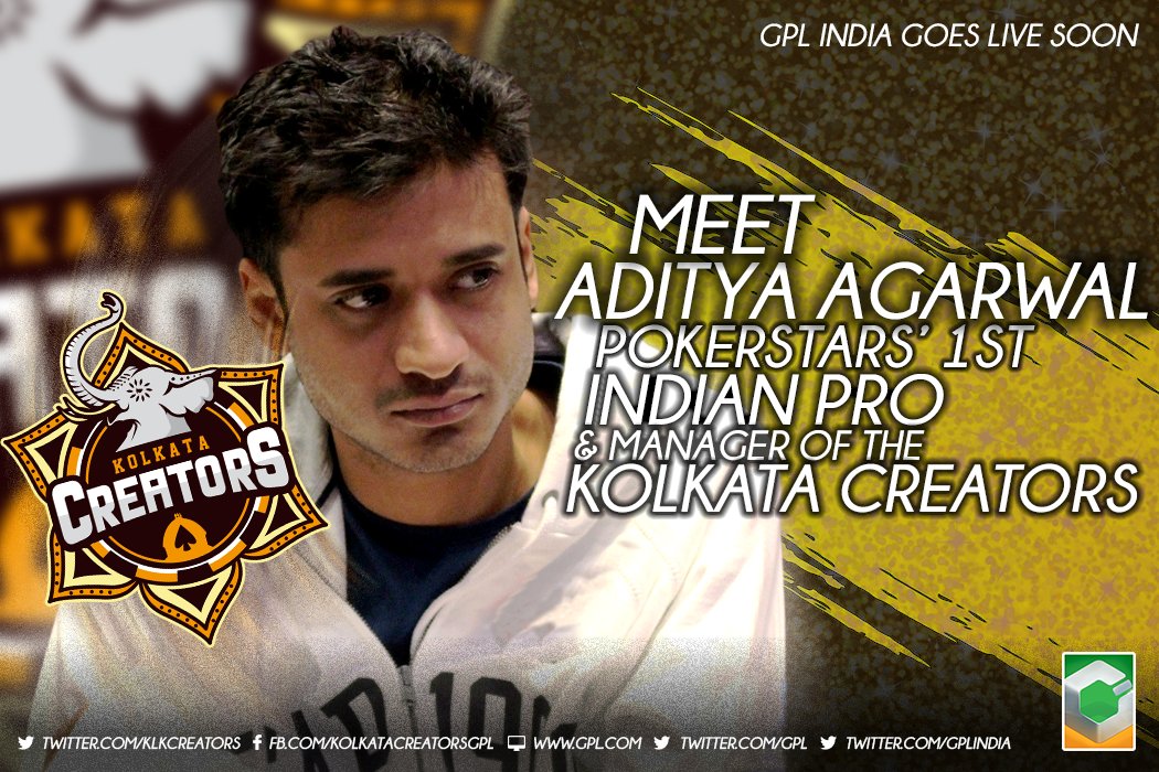 GPLIndia's tweet photo. 🇮🇳♣️ | We're happy to announce that @PokerStars pro @AdiAgarwal_int joins the #GPLIndia as the @KLKCreators Team Manager https://t.co/hwaOlxVbpN