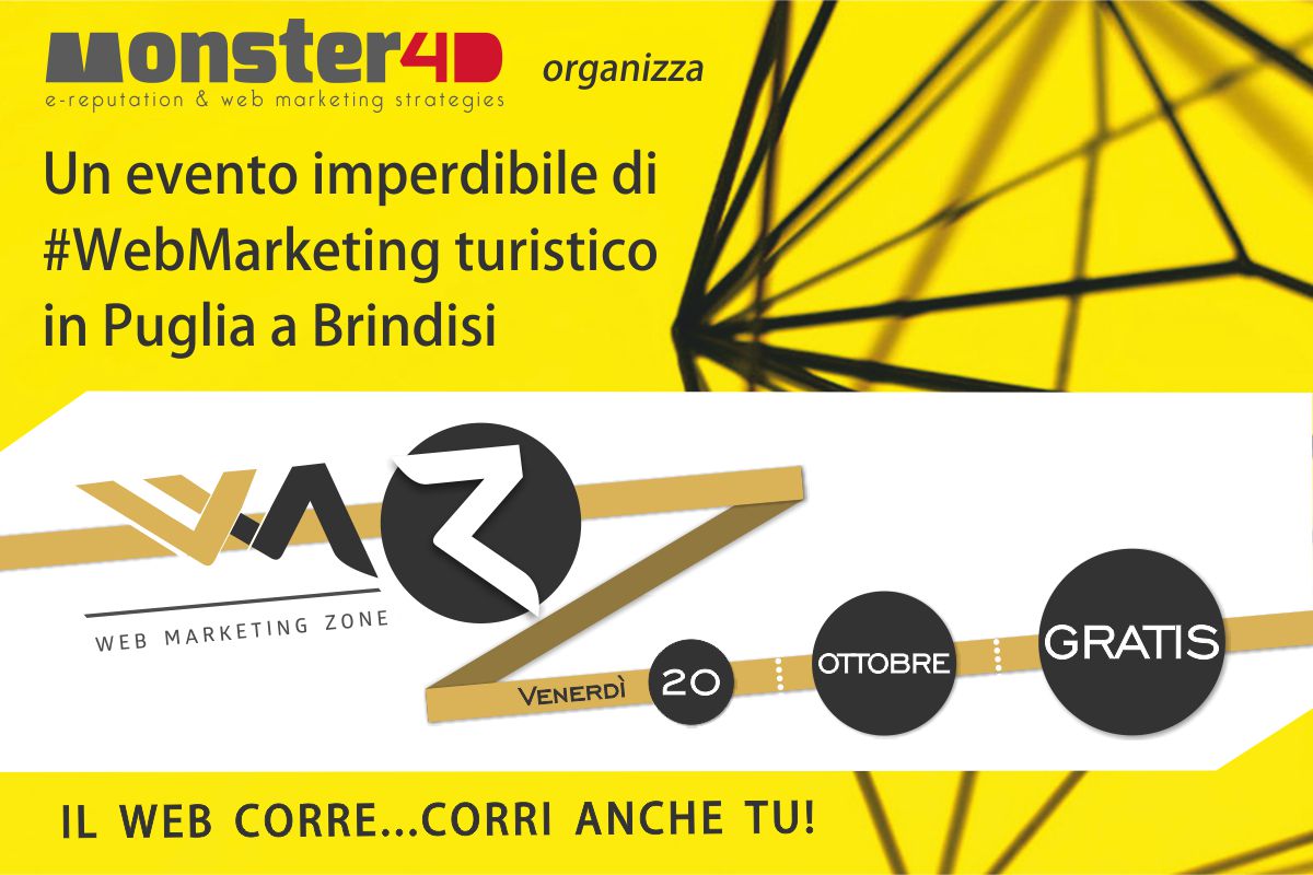 webmktzone's tweet photo. #Wmzone torna in #Puglia: 20 ottobre #Brindisi una mattinata di #formazione gratuita sul #webmarketing turistico https://t.co/biM4mH1T9J https://t.co/xAabeuvXf5