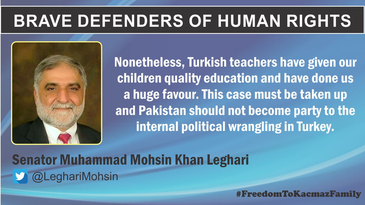 pakturkfile's tweet photo. Senator Muhammad Mohsin Khan Leghari
BRAVE DEFENDERS OF HUMAN RIGHTS
#FreedomToKacmazFamily @LeghariMohsin https://t.co/kOrG2mf1Jx