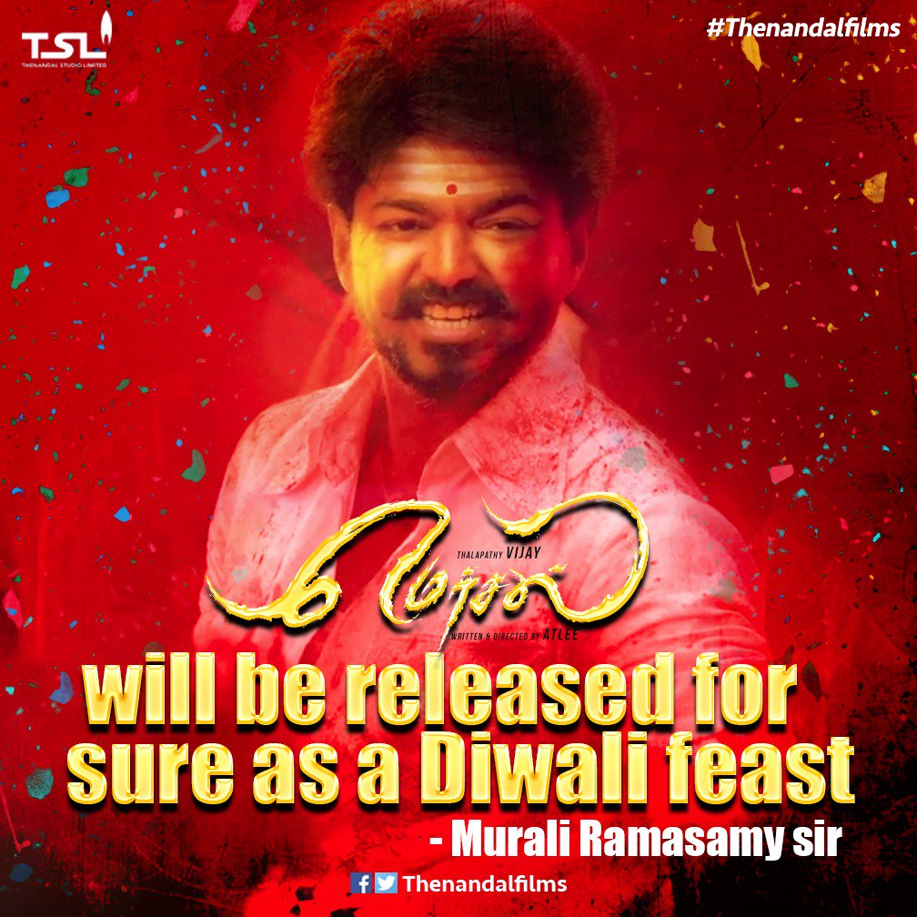 atlee_dir_'s tweet photo. #Mersal will be sure #MersalDiwali @Atlee_dir  @ThenandalFilms @Hemarukmani1  @MuraliRamasamy4 @aditi1231 https://t.co/8OwbJ9zfCd