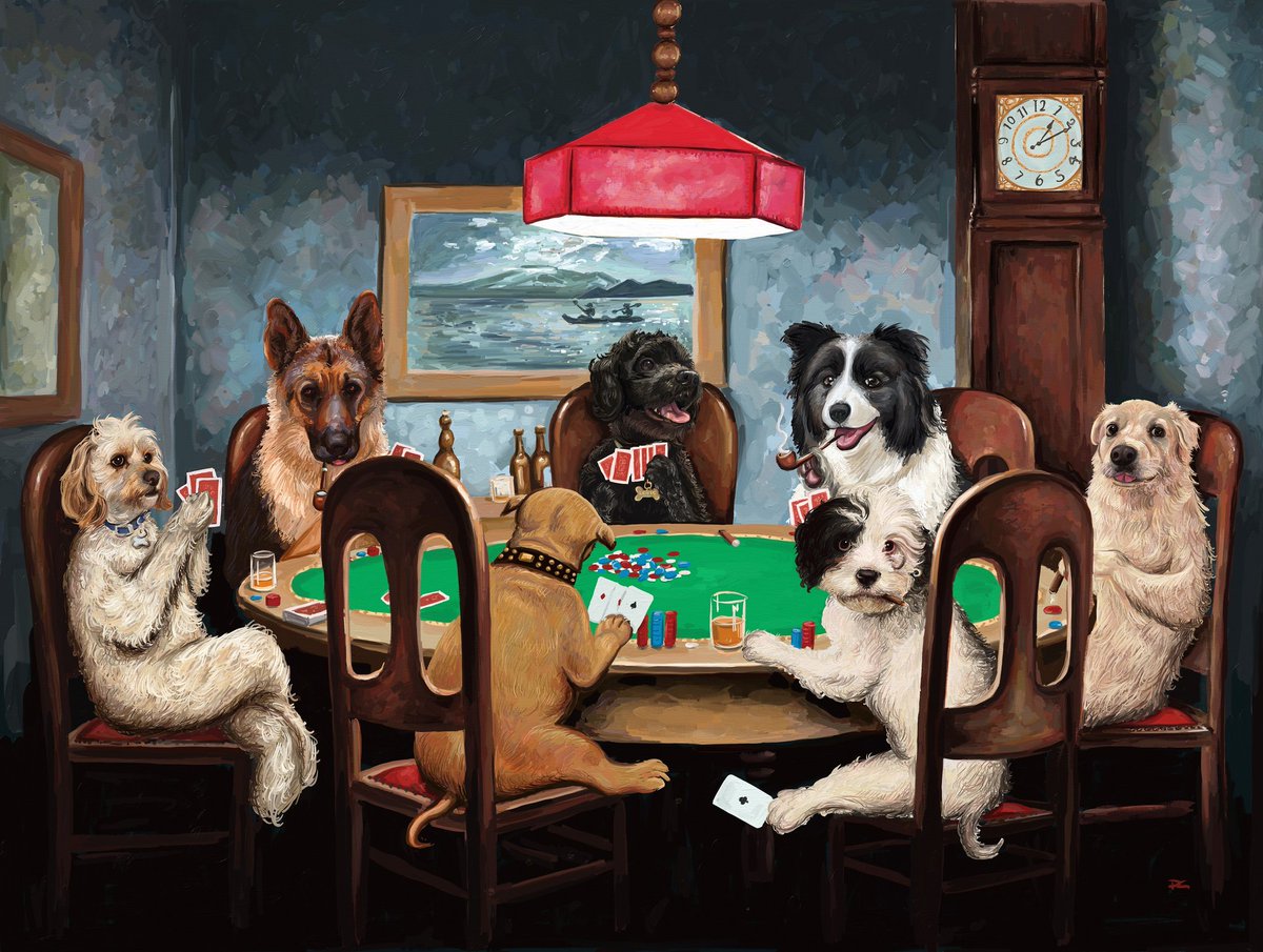 famous dog poker painting