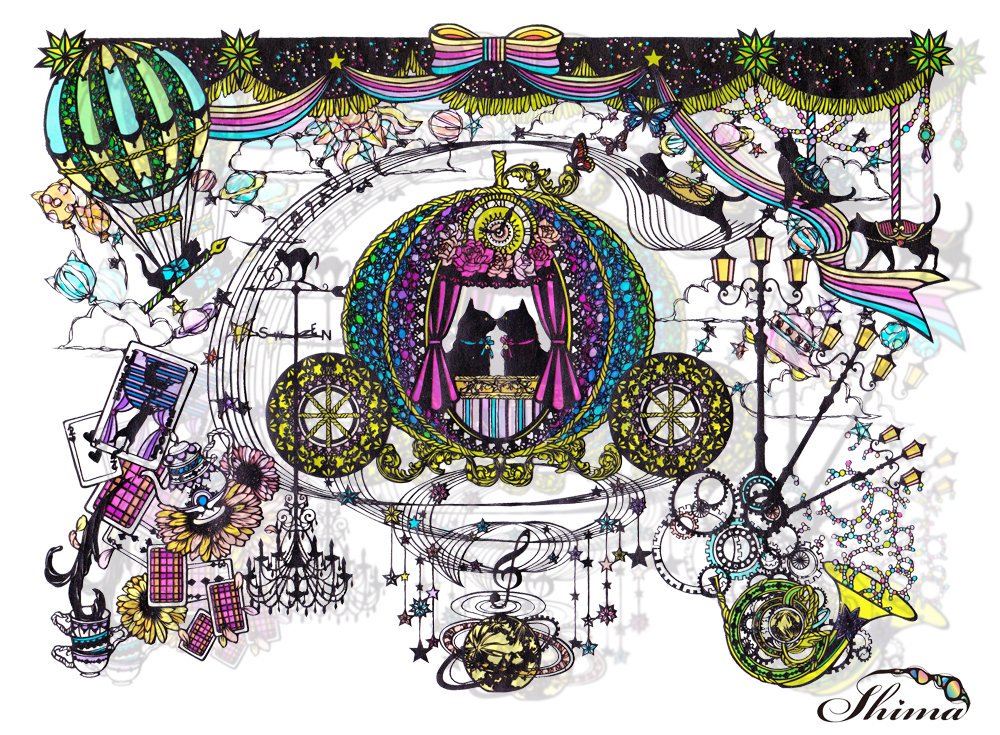 切り絵作家shima A Twitter 新作切り絵完成 テーマは ゆめかわいい 最近覚えた素敵単語で作ってみました Shima切り絵 切り絵 ゆめかわいい