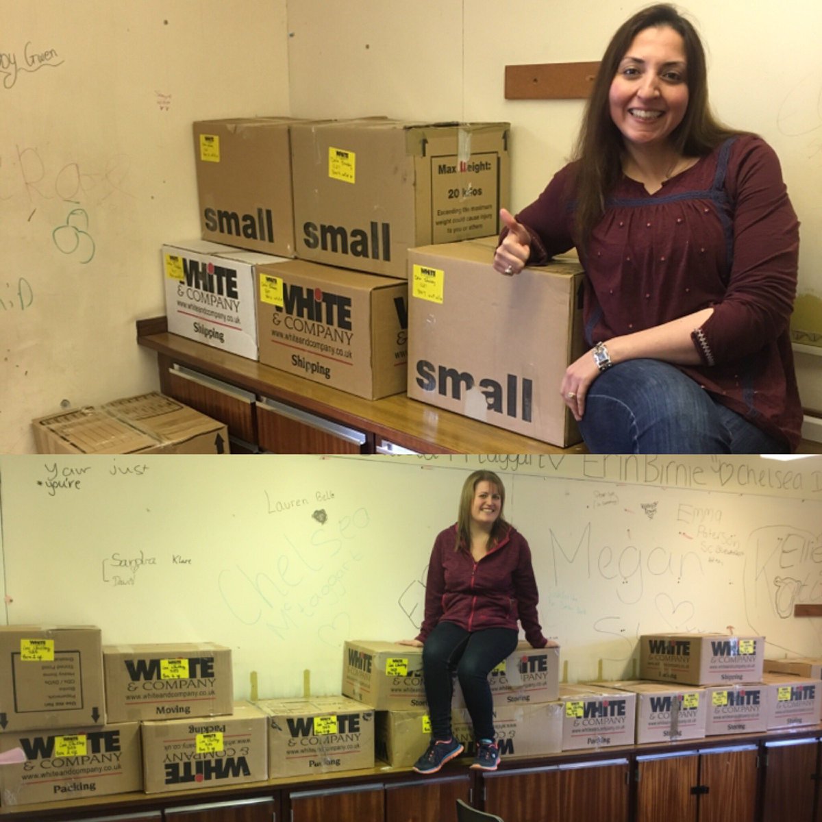 EHSMathsDept's tweet photo. All packed up for the big move #lastdayintheoldEHS 📦 https://t.co/FzbQT0gU0b