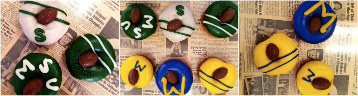 DonutConspiracy's tweet photo. Now taking pre-orders for Michigan and Michigan State donuts.  What team will you be rooting for this weekend? https://t.co/40W1LhrSF0