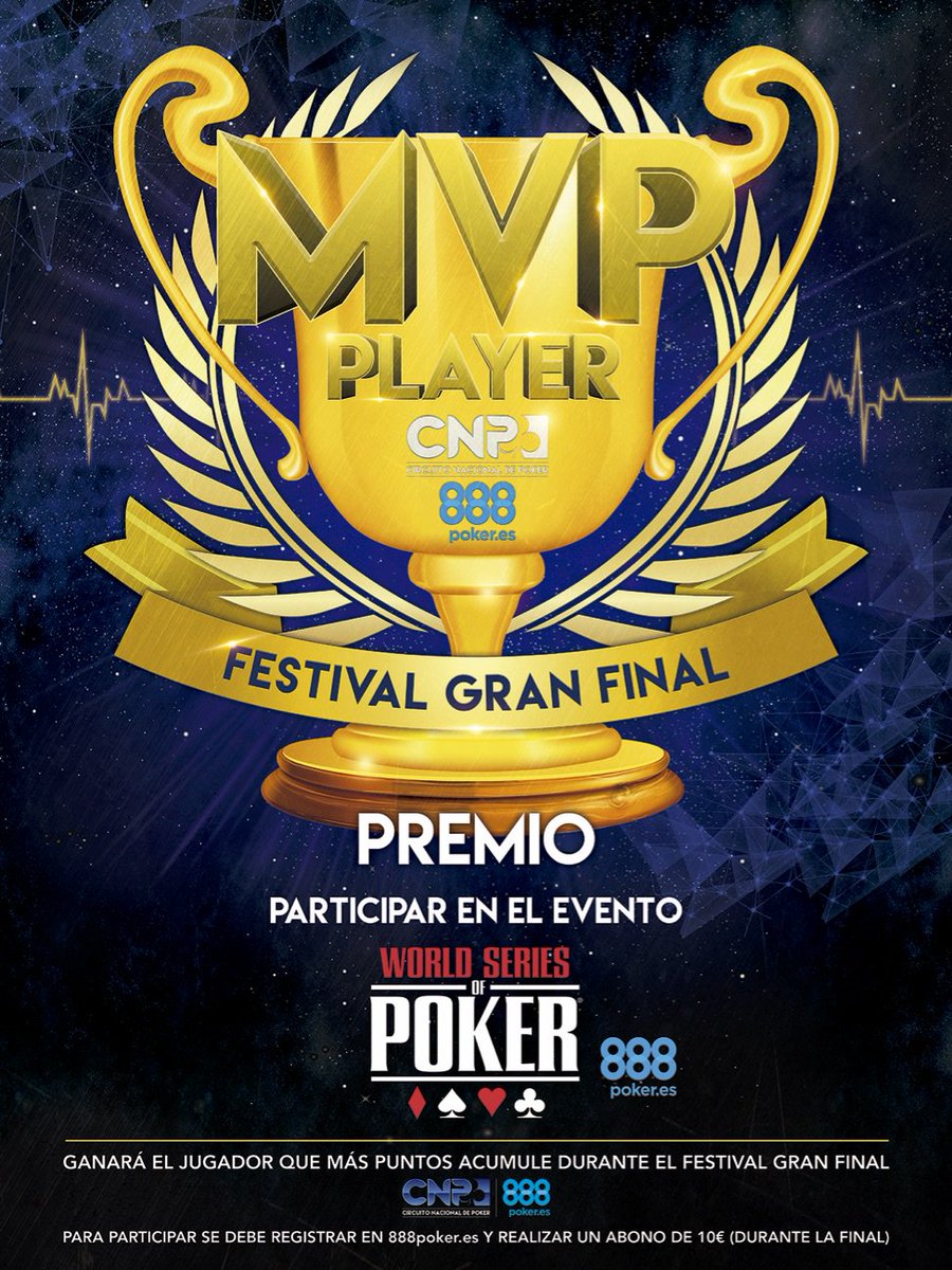 CNP_POKER's tweet photo. El FESTIVAL GRAN FINAL CNP888 @CasinoGranMad te lleva a las @WSOP
Te lo contamos todo en breve #MVPPlayer https://t.co/JRUqBGQC30