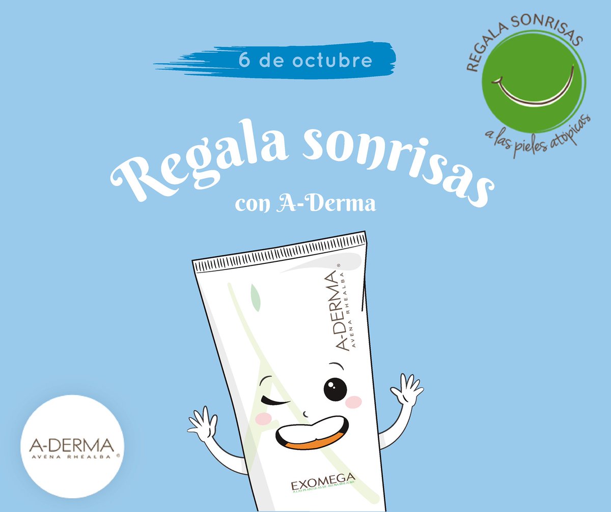 bellezaactiva's tweet photo. #Aderma #regalasonrisas con #exomega para que la atopia no sea una excusa para no ser feliz #diamundialdelasonrisa @PierreFabre https://t.co/2JyNCwFRzz