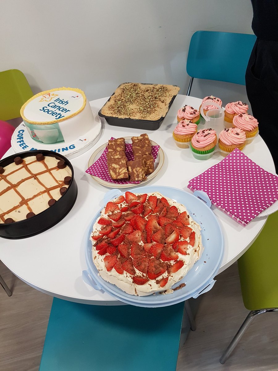 aisk01's tweet photo. We are thinking pink in #pwcwexford this morning for #cupsforcancer thank you to all involved for a great cause @PwCIreland @IrishCancerSoc https://t.co/WtDwMtYuWi