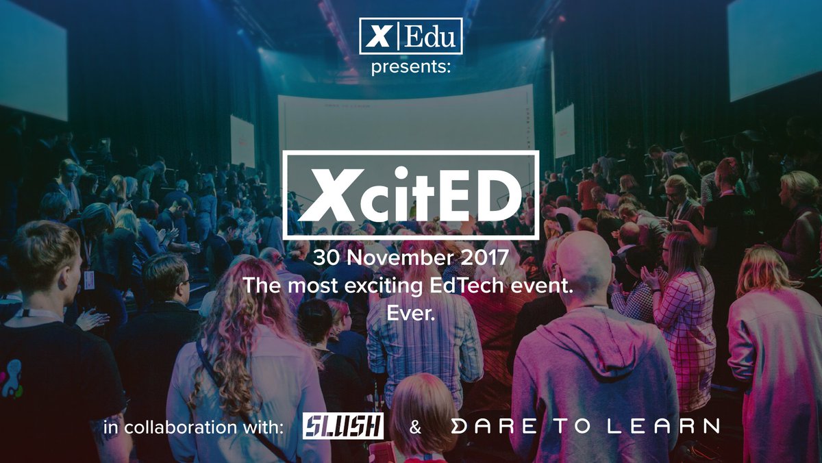 It's official! ⚠️
Join us at #XcitED — the 5-hours #Edtech track on the first day of #slush17!
Spread the word!
→ xedu.co/xcited/