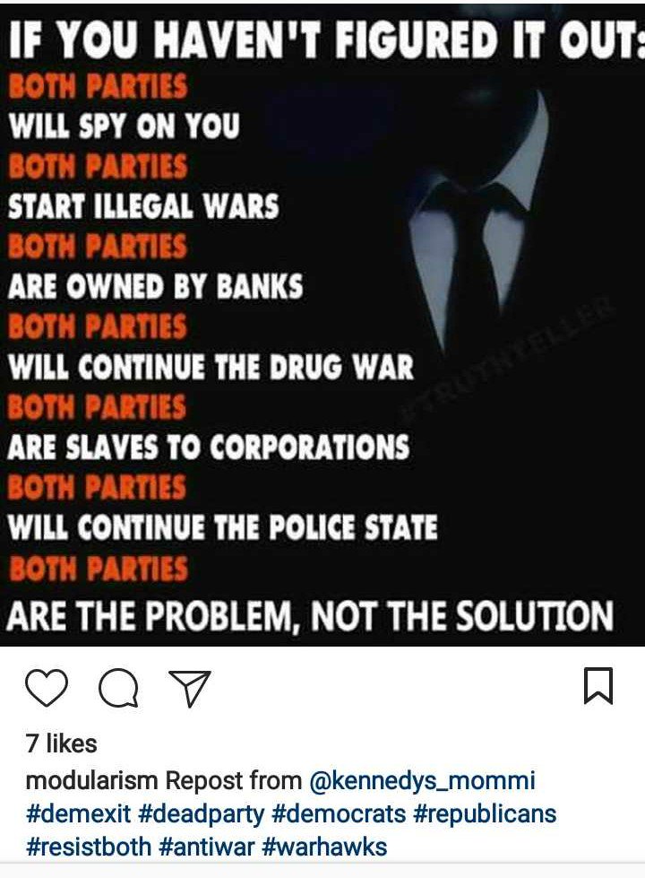 DMashak's tweet photo. Theres only 1 #TyrantClass pretending to be 2 parties; they use issues&amp;labels to divide&amp;conquer #WETHEPEOPLE #GG #Boomers #GenX #Millennials https://t.co/Bfugwii5Yz
