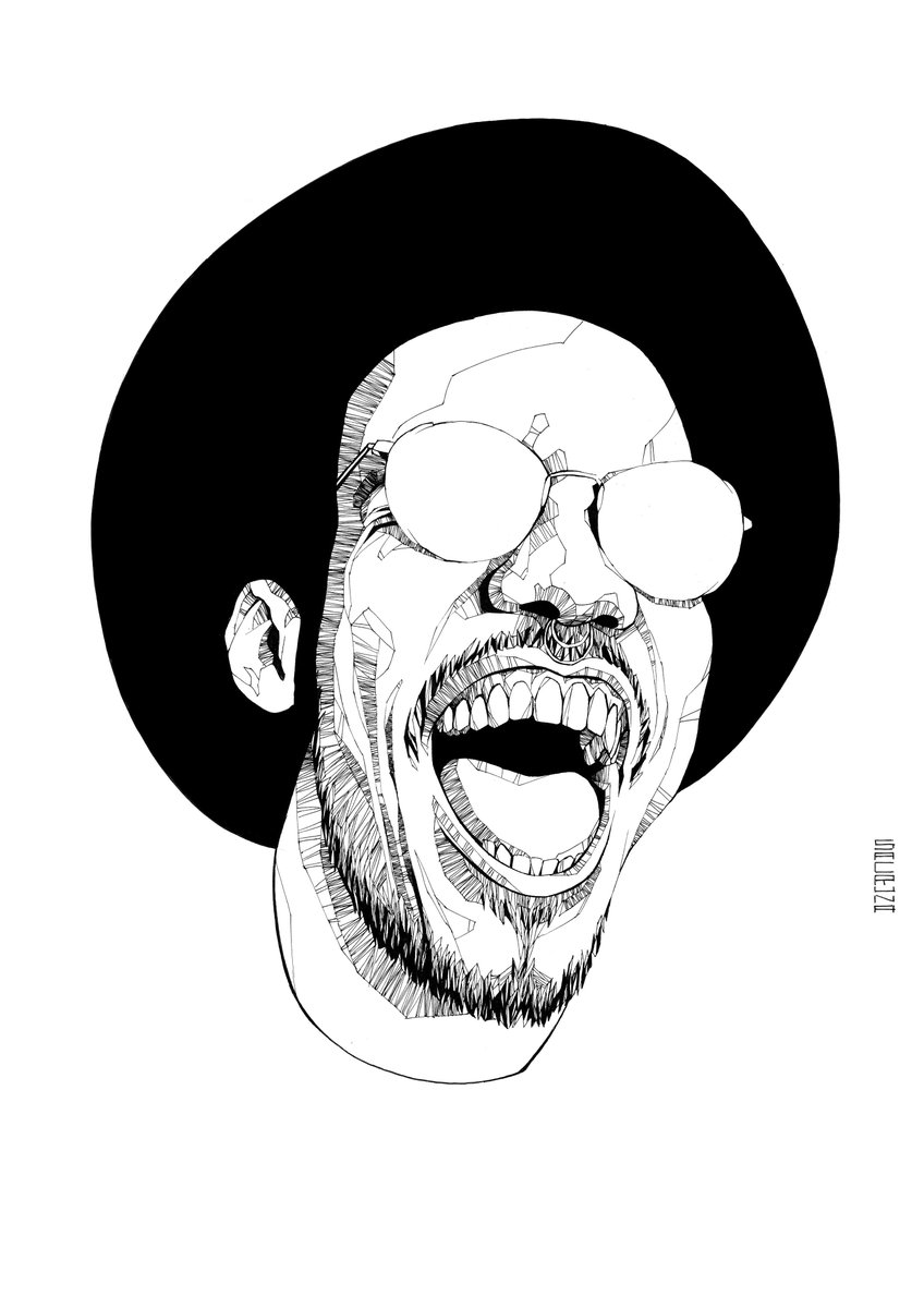 Sacruna's tweet photo. Portrait of @AndersonPaak
Day 4 #Inktober2017, India Ink over paper.
#sacruna #illustration #inktober #andersonpaak #Music #ink #bnw #art https://t.co/XgfVLMQVMu