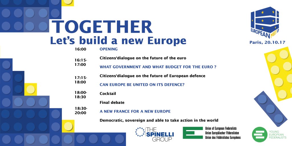 Interested in the EU? Join the European meet-up #EnsembleUE in Paris on #FutureofEurope. Registrations are open here bit.ly/EnsembleUE
