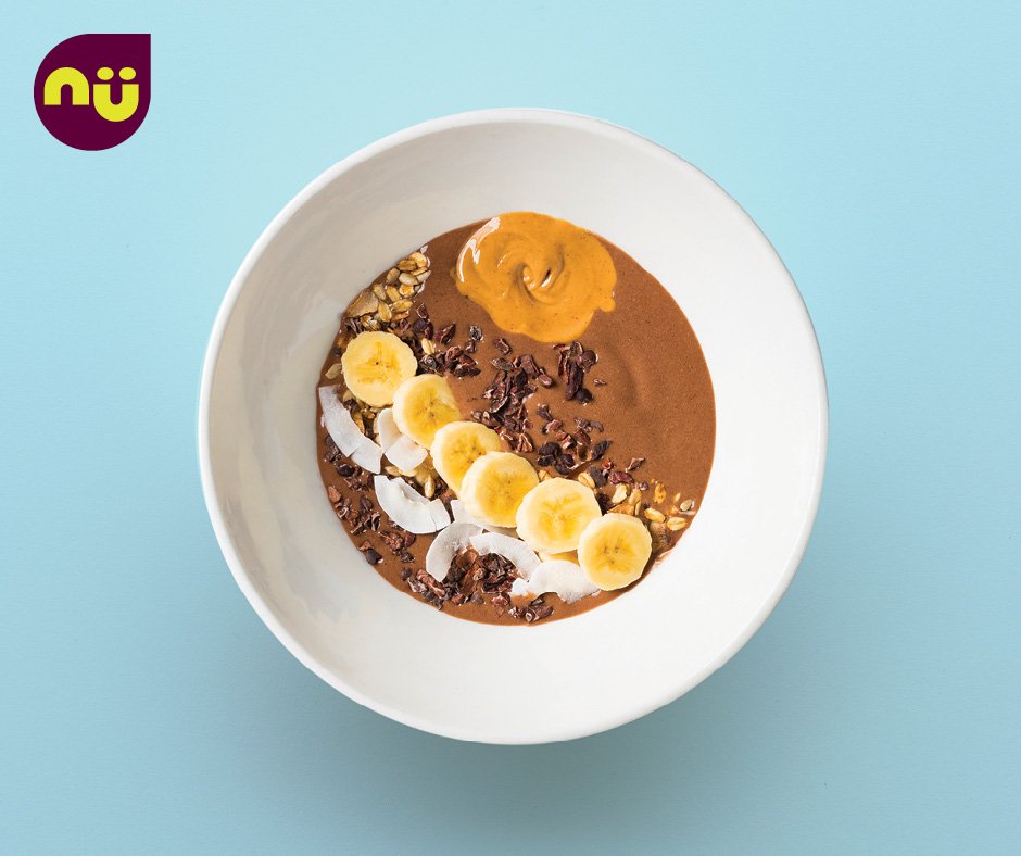 nuhealthfood's tweet photo. Hello Summer! Introducing our NEW choc-peanut butter smoothie bowl. #hellosummer2017 #newmenu #goodnessinabowl #fridayvibes #nuhealth https://t.co/iwVYtq7QIv