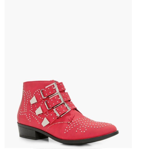 boohoo red boots