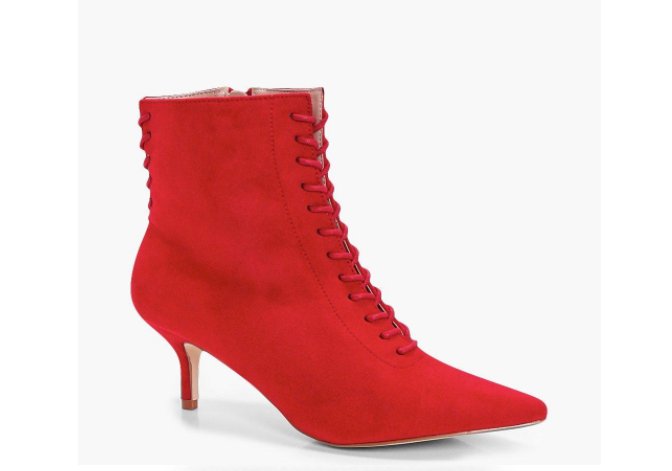 boohoo red boots