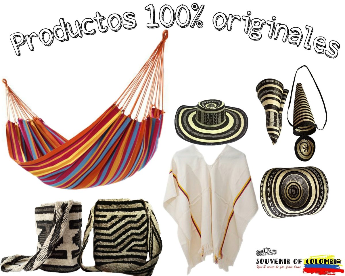 SouvenirCol's tweet photo. Mas productos encontrarás en nuestros paquetes, muchas sorpresa más. #Colombia #Hamaca #SombreroVueltiao #Ruana #Poncho #Mochilas #Arhuacas https://t.co/2wCy9ZmzwZ