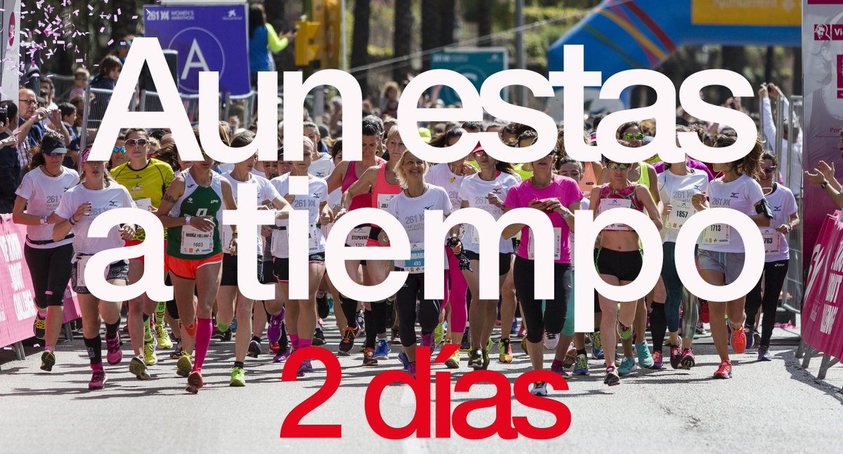 261wm's tweet photo. Solo que 2 DÍAS pero aun estas a tiempo.
Inscribirte ya!!! plazo de inscripción abierto hasta mañana por la tarde...
https://t.co/d7puqoljm4 https://t.co/f1PUpRkMpg