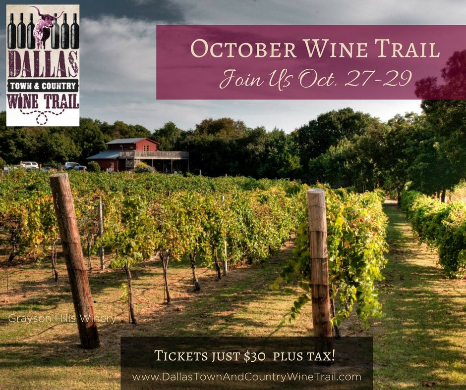 DallasTCWineTrl's tweet photo. Grayson Hills Winery,another beautiful stop on the wine trail! 8 wineries 3 tastes each and more! Grab tickets today https://t.co/DgPHYcbycG https://t.co/CKCcrD9oum
