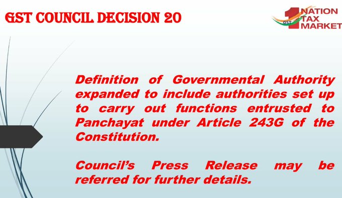 GST Council Decision 20