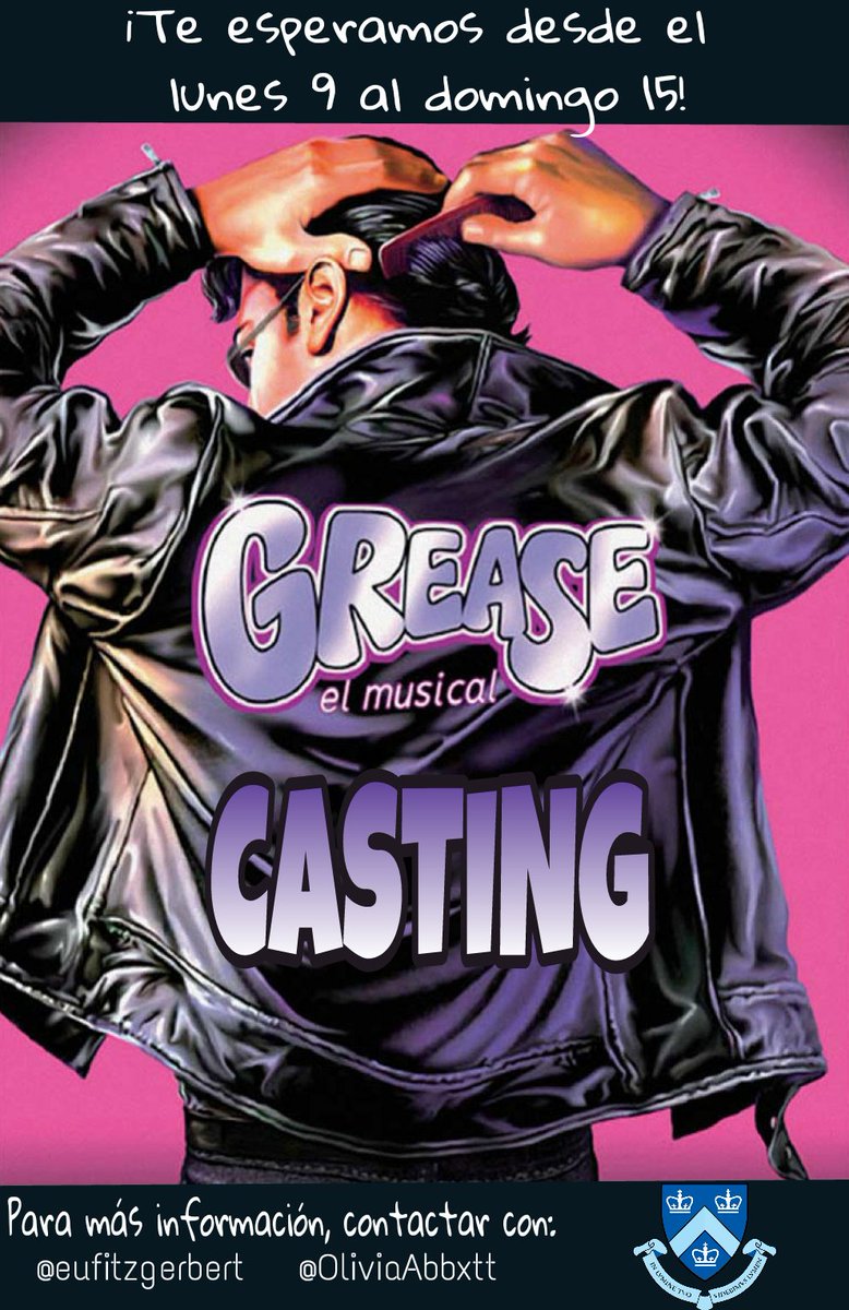 eufitzherbert's tweet photo. Tenemos el placer de anunciaros que el próximo lunes comienzan los castings para GREASE: EL MUSICAL. https://t.co/h86XZPIRjX