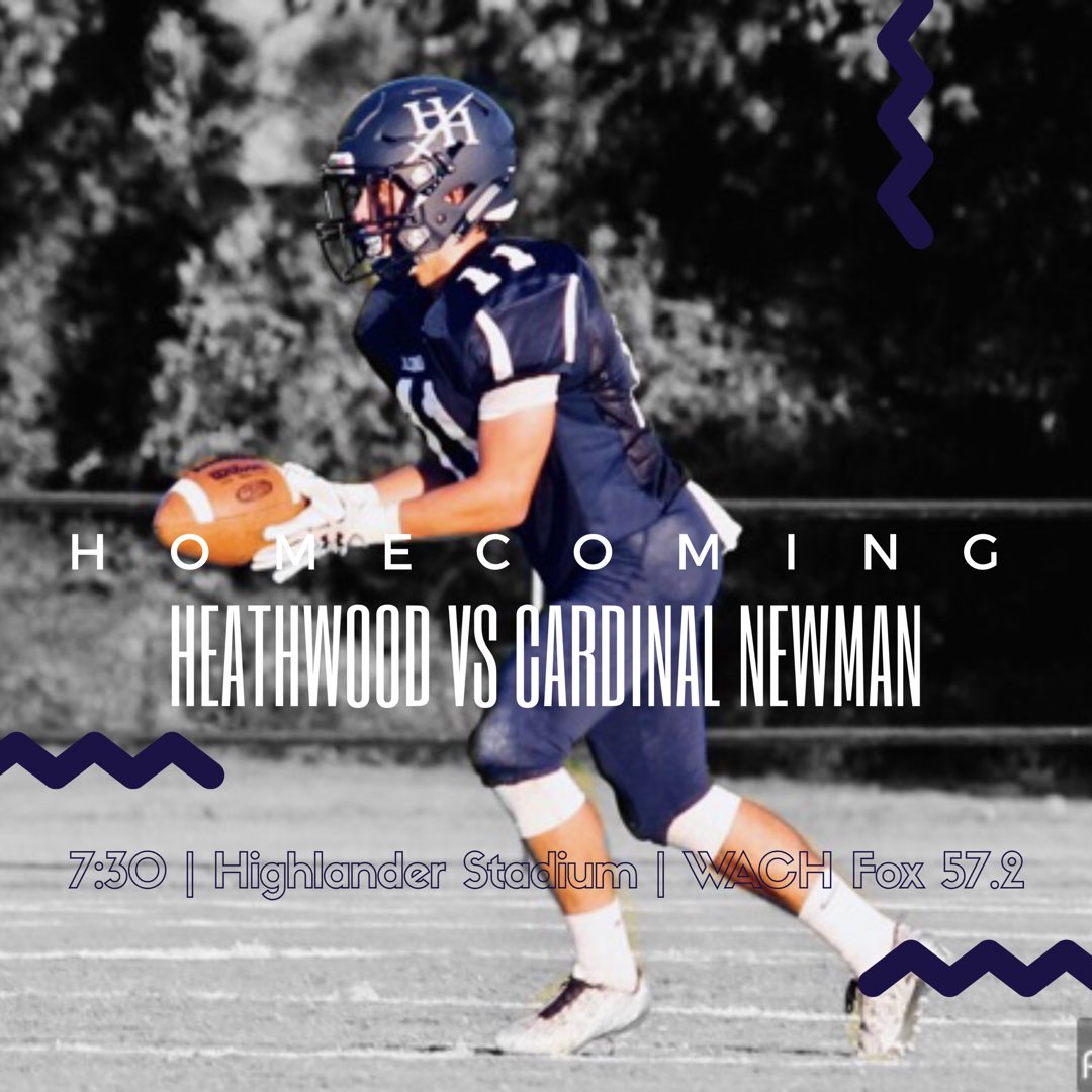 AthleticsHHES's tweet photo. HOMECOMING GAMEDAY! #HighlanderFB hosts @CNathletics1 at 7:30 in the @wachfox Friday Night Rivals Game of the Week (Channel 57.2) #GoHall๐ก https://t.co/hCCqKybQgC