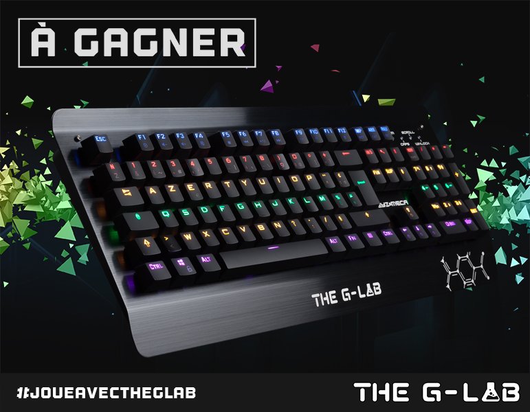 TheGLabFrance's tweet photo. Notre #Gagnant est @PetitPied7 ! Il remporte le clavier mécanique #KEYZMECA @TheGLabFrance ! A vendredi prochain pour #JoueAvecTheGLab !😀 https://t.co/QDG6uVd6dn