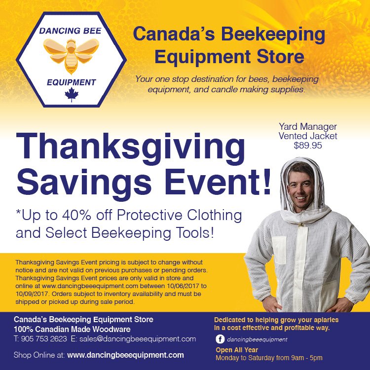 dancingbeeequip's tweet photo. Check out our Thanksgiving Savings Event. https://t.co/DiZqsb8DDZ #beekeeping #beekeeper #sale #dancingbee #Thanksgiving #honeybee https://t.co/OQNApM6Kr9