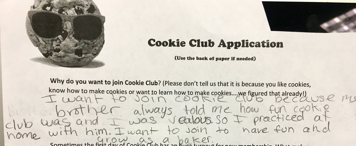 Awwww Cookie club is generational! #brobaker #sisfollower