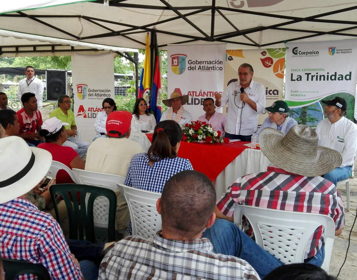 SomosAGROSAVIA's tweet photo. Gobernador del Atlántico nos entrega terreno de 8 ha en Suan para desarrollo agropecuario del departamento #FincaExperimental https://t.co/szjk1cShaG