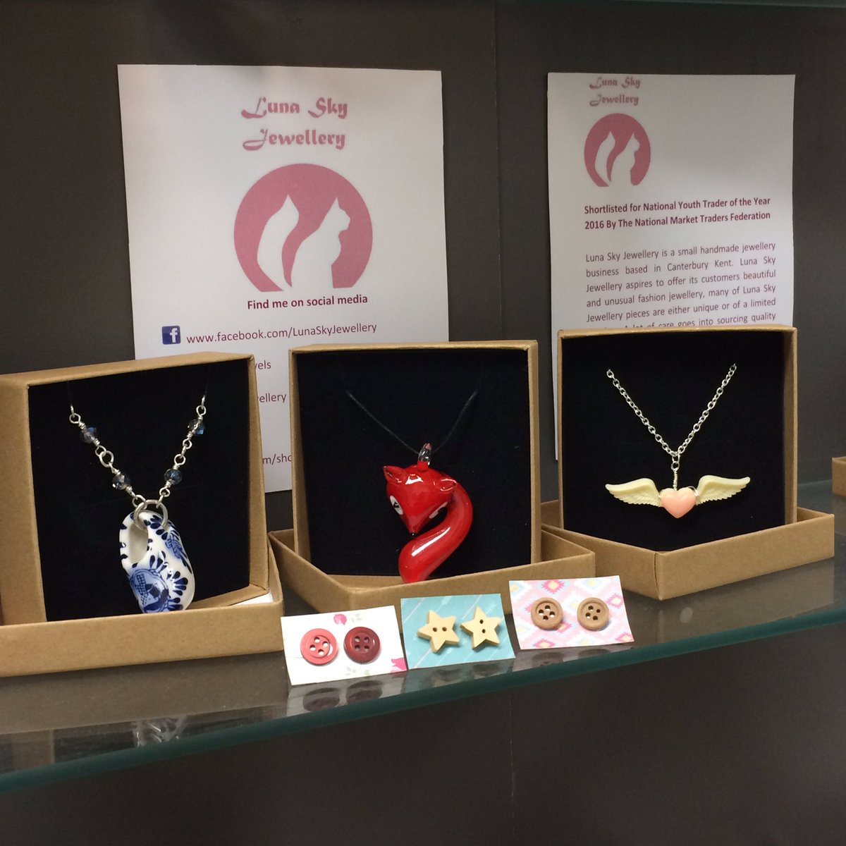 I've had a little restock at <a href="/horsebridge/">horsebridge</a> in #Whitstable including a new RED glass fox necklace!