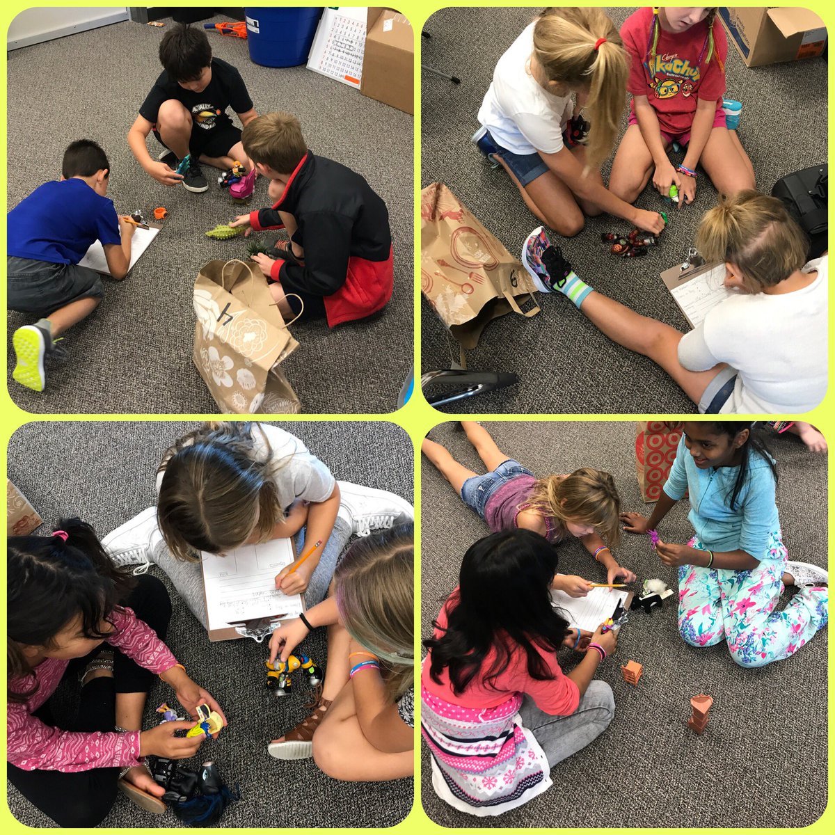 AviatorRobb's tweet photo. Learning parts of a story with Story-in-a-bag! 4th grade Aviators are so creative! #mjakin #1LISD #ilovemyjob lisdPA https://t.co/oVXHampleq