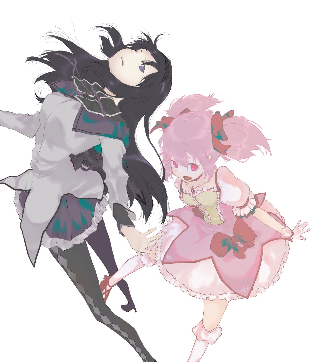 イラスト　手描きイラスト　ファンアート　まどマギ　鹿目まどか　暁美ほむら gala on X: 