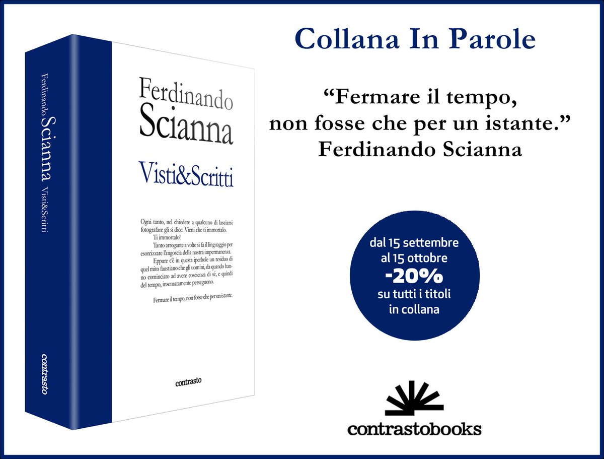 Contrastobooks's tweet photo. "VISTI&SCRITTI" è l’album personale della carriera e della vita del grande fotografo #FerdinandoScianna. #InParole
📚https://t.co/5q5X3Te4p8 https://t.co/F56tfdGOvp