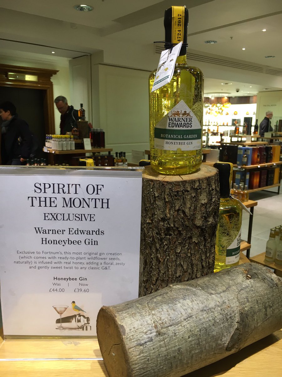 BeeGinner's tweet photo. Would be rude not to take one of these home after the tasting session for @planbeeltd @Fortnums @warner_edwards #lovebees https://t.co/Eht1w0DDD6