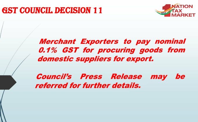 GST Council Decision 11