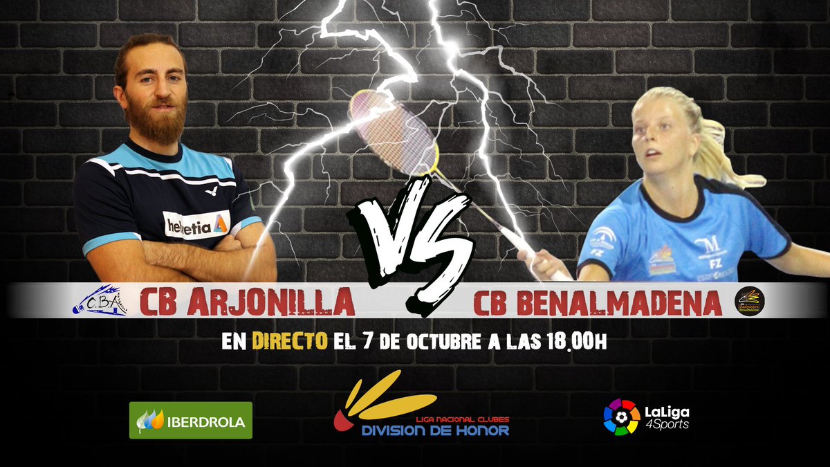 BadmintonESP's tweet photo. #LigaDH🏸 Dos frentes abiertos en la Jornada 3 

⚪️ @CBArjonilla
🔵 @CBBenalmadena

📺 @LaLiga4Sports
⏰ S7 18:00
📝 https://t.co/exEEGZSlvR https://t.co/r0ePnLEoaj